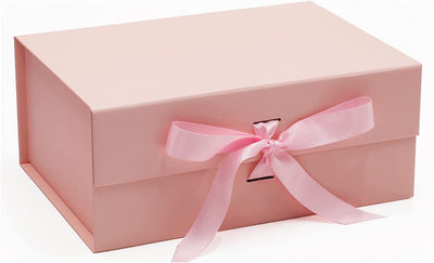 Pale Pink Gift Box With Ribbon