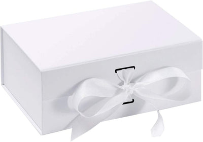 White Gift Box With Ribbon