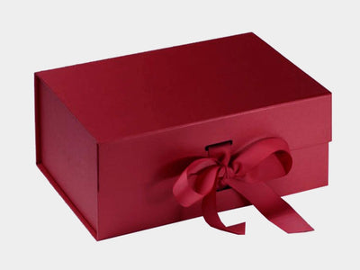 Premium Gift Box with Changeable Ribbon-A5-Red