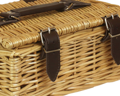 Traditional 10 inch Wicker Storage Basket With Lid And Lock